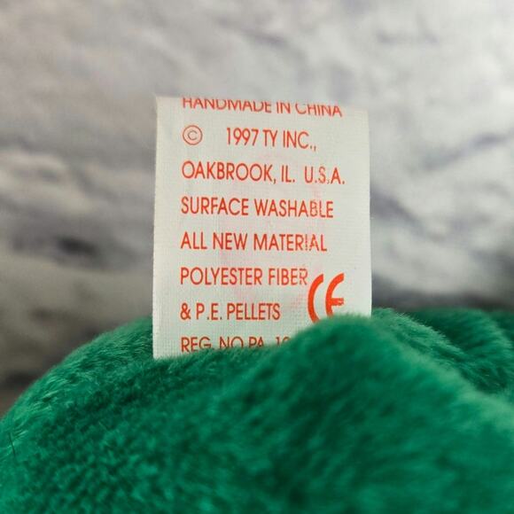 1997 Erin Beanie Baby NO PAPER TAG St Patrick's Day Lucky Irish Shamrock - Picture 9 of 9